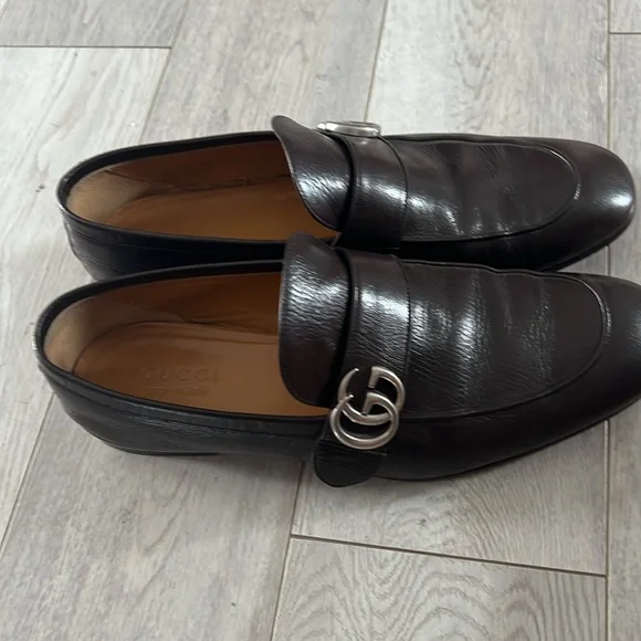 Men’s Gucci Brown Loafers Slip-On Leather Classic!Gorgeous shoes!Great condition - Picture 2 of 7